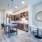 kitchen appliances and island next to dining area  EDE downtown Frederick MD apartments
